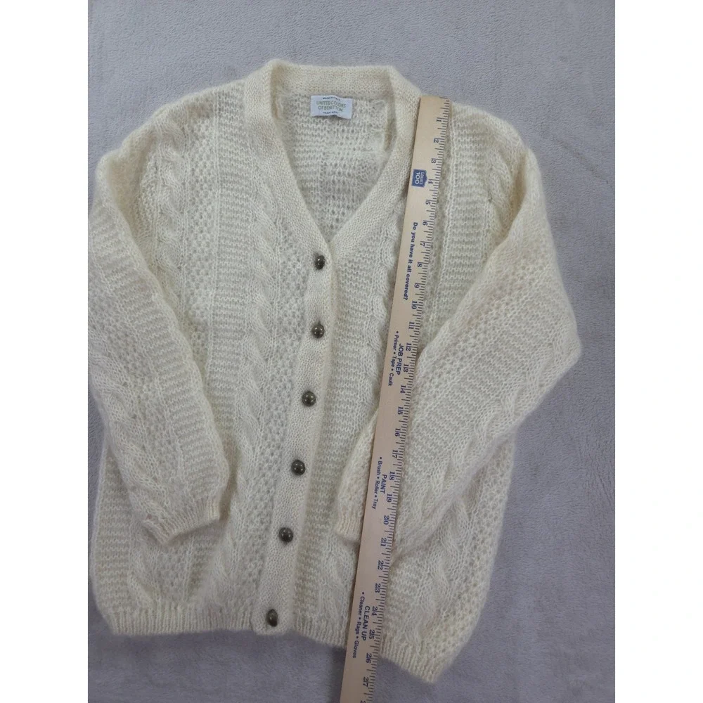 Vintage Colors of Benetton Mohair‎ Cardigan Sweater Womens XS Wool Button - Picture 4 of 10